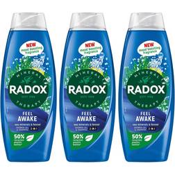 Radox 2in1 Mineral Therapy Feel Awake Body Wash & Shampoo 3-pack
