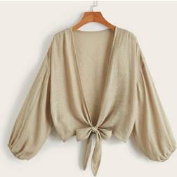 Shein Summer Beach Plain Knot Kimono