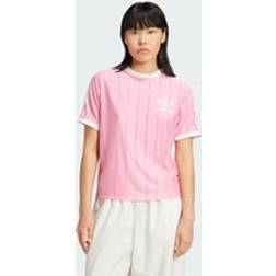 adidas Adicolor 3-Stripes Pinstripe T-Shirt - Bliss Pink
