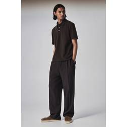 H&M Brun Pikétröja Regular Fit - Mörkbrun