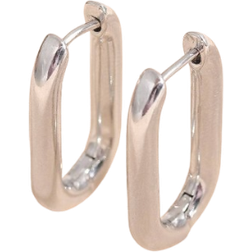 Shein 1 Pair Minimalist Exaggerated Oval Metal Hoop Earrings