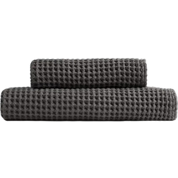 Parachute Turkish Cotton Waffle Hand Towel in Charcoal Guest Towel Gray (76.2x50.8cm)