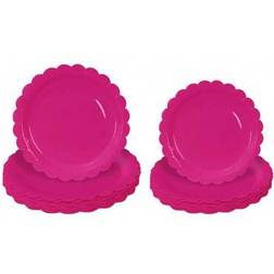 Shein Hot Pink Paper Plates 9 Inch 7 Inch