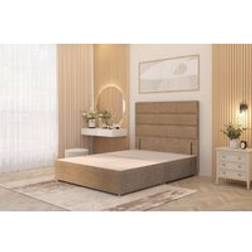 Somnior Chambery Divan Frame with 54 Floor Standing Headboard Plush Velvet Small Single Adjustable Bed