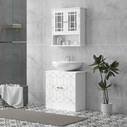 Homcom Bathroom Under Sink Cabinet for Basin Pedestal White
