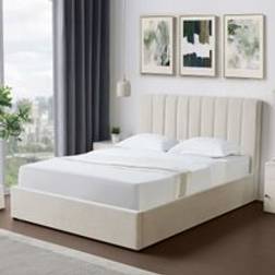 Artemis Home Evelynne Fabric 135cm Double Ottoman Bed Frame with Storage - Beige