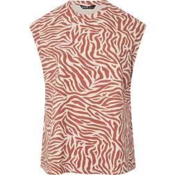 Yours Zebra Print Oversized Boxy Vest Top - Orange