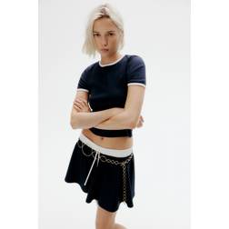 H&M Fitted T-shirt - Navy Blue