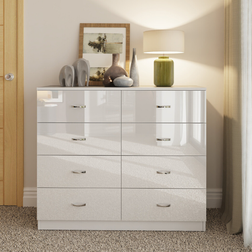 Luxury Life Chiswick White Chest of Drawer 114x77cm
