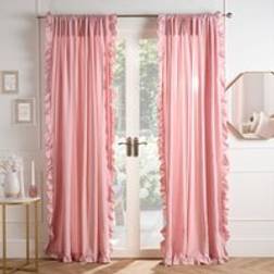 OHS Frill Voile Net Curtains 2 Window Panels Sheer Rod Slot Top Pair Set 140cm width x 220cm Drop