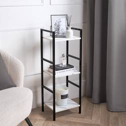 OHS Manhattan 3-Tier Unit White Marble Monochrome Shelving System