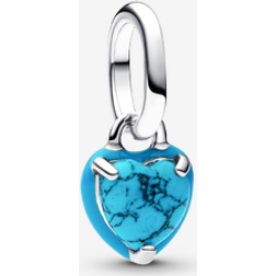 Pandora Heart Mini Dangle Charm - Turquoise/Imitation Turquoise