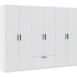 Mömax Milos 6T1S White Wardrobe 270x210cm