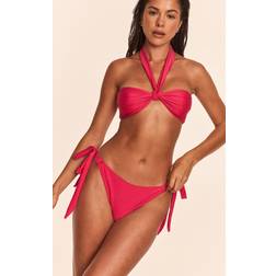 PrettyLittleThing Fuschia Halter Neck Bikini Top - 6