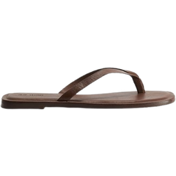 H&M Leather Flip-Flops - Brown