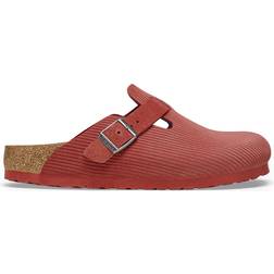 Birkenstock Boston Suede Embossed - Red/Corduroy Sienna Red