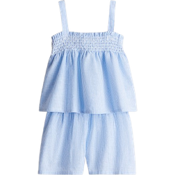H&M Girls 2-Piece Linen-Blend Set - Blue