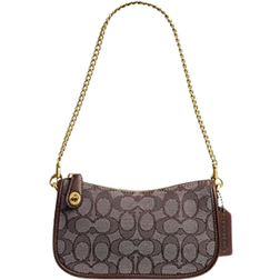 Coach Swinger Bag 20 In Signature Jacquard - Brass/Oak Maple
