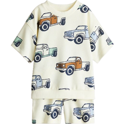 H&M Gul 2-Delat Sweatshirtset Med Tryck - Ljusgul