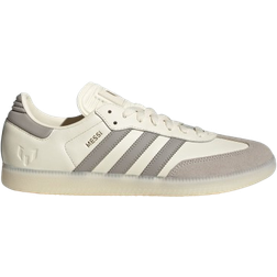 adidas Samba Messi Casual Shoes - Cream White/Light Brown/Gold Metallic