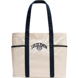 Lululemon Daily Multi-pocket Canvas Collegiate Tote Bag 20L - Natural/True Navy