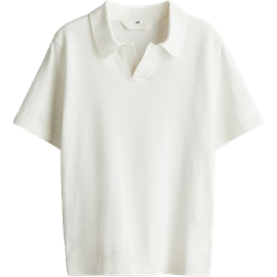 H&M Finstrikket Pologenser - Hvit