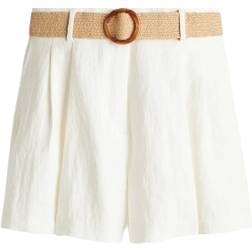 H&M Belted Shorts - White