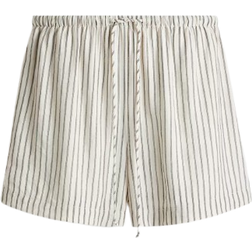 H&M Drawstring Shorts - Cream/Striped