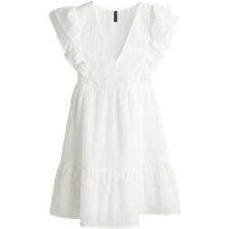 H&M Frill Trimmed Dress - White