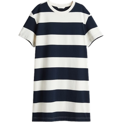 H&M T-shirt Dress - Navy Blue/Striped