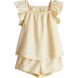 H&M Gul 2-Delat Set - Ljusgul/Randig