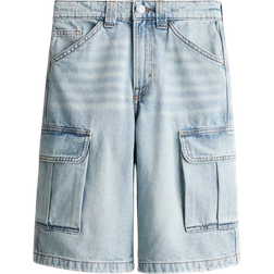 H&M Cargo Denim Shorts - Light Denim Blue (1284149001)
