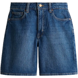H&M High Waisted Denim Shorts - Denim Blue