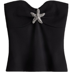H&M Metal Detail Tube Top - Black/Starfish