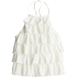 H&M Tiered Halterneck Top - Cream
