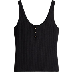 H&M Rib Knit Vest Top - Black