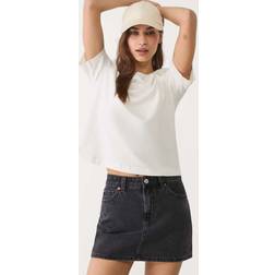 Stradivarius D60 Denim Mini Skirt - Dark Grey