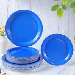 Shein Navy Blue Disposable Paper Plates 7/9 Inch