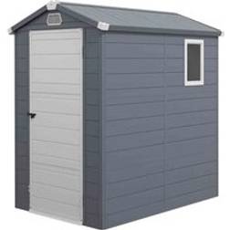 OutSunny 4 x 6ft Garden Shed Storage with Foundation Kit and Vents (Building Area )