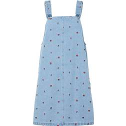 Pieces Pcfreia Denim Spencerkjole - Blue Denim/Grøn