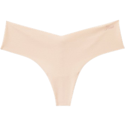 PINK No Show Thong Panty - Marzipan