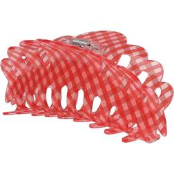 Sui Ava Emma Checkered Giga Dam Hårklämmor Red