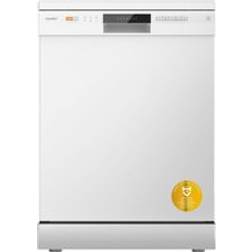 Living and Home Large Capacity 12 Place Settings Cloud Wash Freestanding Dishwasher White