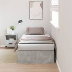 Berkfield Home Concrete Single Storage Bed Frame One Size Grey