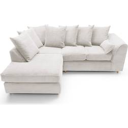 Abakus Direct Jumbo Corner White Sofa 212cm