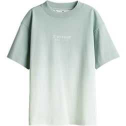 H&M Printed T-shirt - Turquoise/7th Avenue (1296452001)