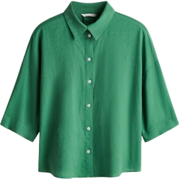 H&M Linen Blend Shirt - Green