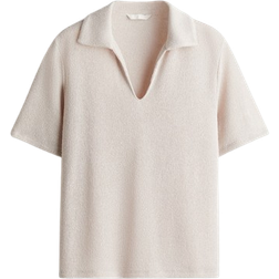 H&M Collared Knitted Top - Light Beige