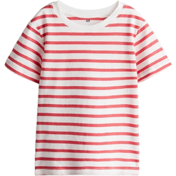 H&M Cotton T-shirt - White/Red Striped (0611503097)