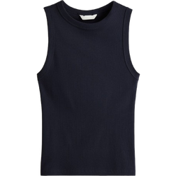 H&M Ribbed Tank Top - Navy Blue